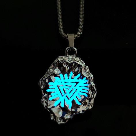 WorldNorse Wikinger Valknut Symbol Glow Halskette