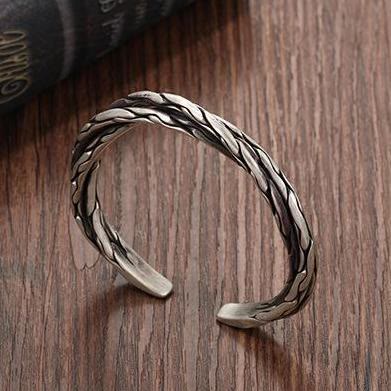 WorldNorse Handgefertigtes Dual Twist Manschettenarmband