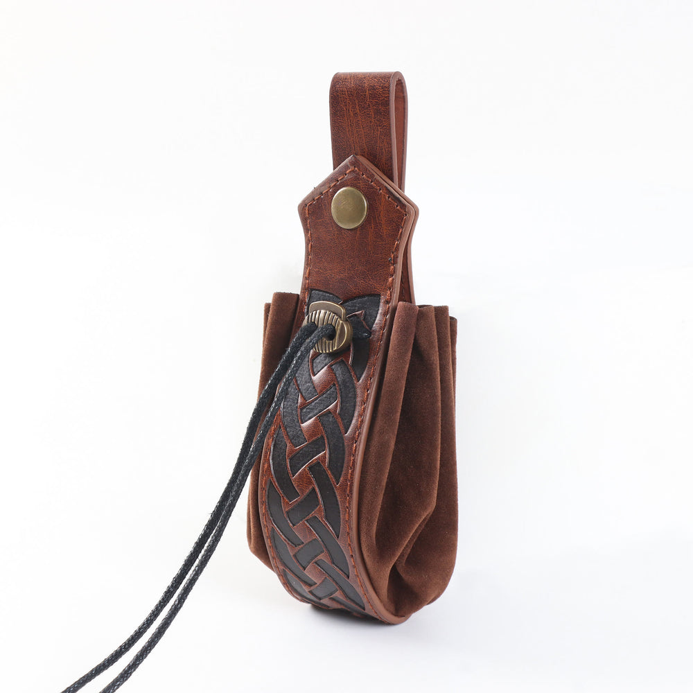 WorldNorse Leder Armschienen Gürteltasche Tasche Set - Keltischer Knoten - image 1