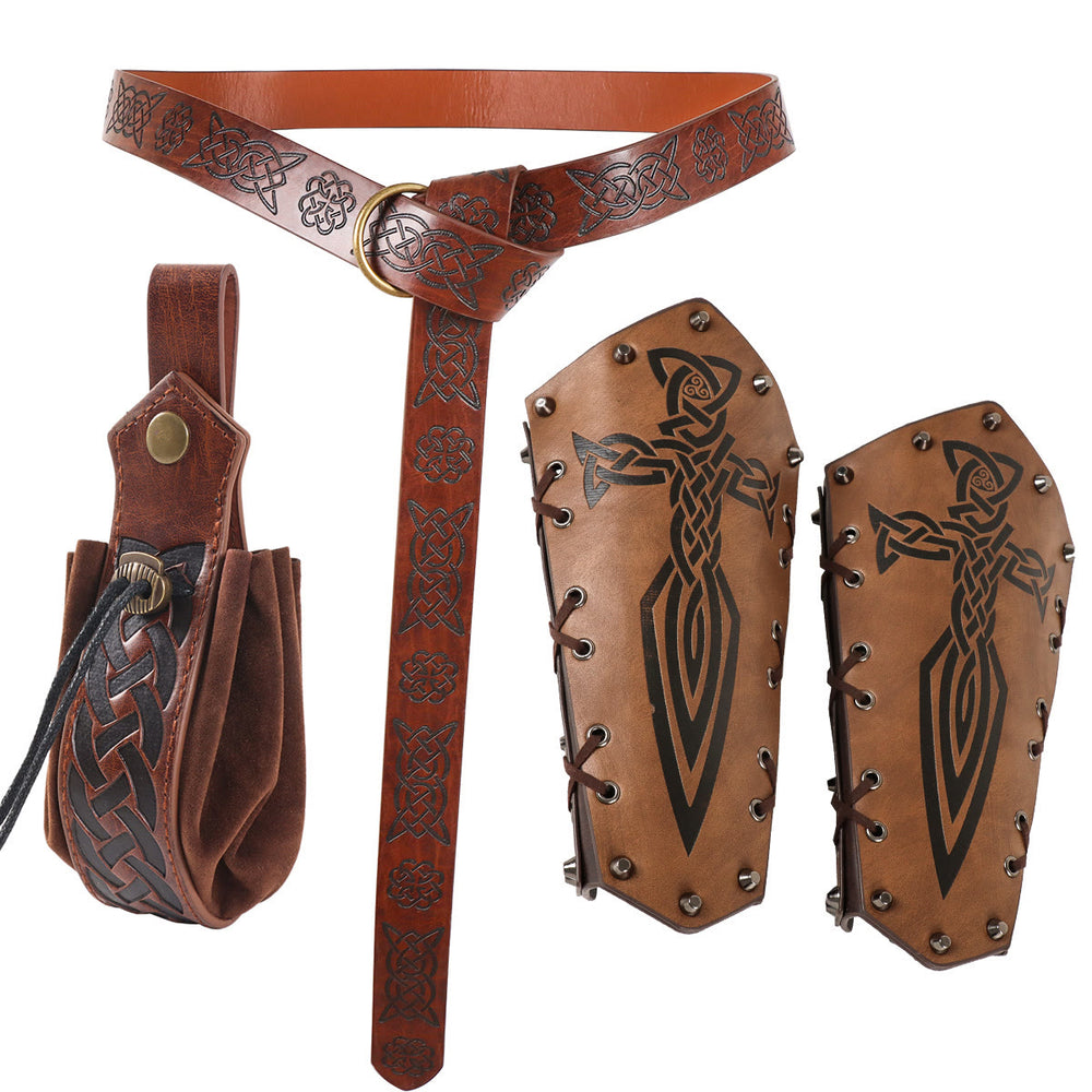 WorldNorse Viking Prints Armschienen/Gürtel/Gürteltasche - Armschienen + Gürtel + Gürteltasche - image 1