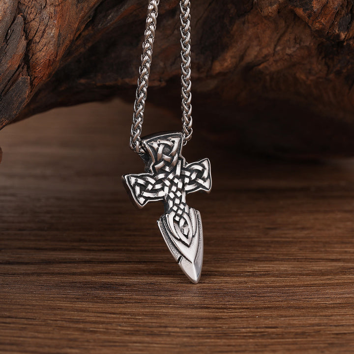 WorldNorse Keltischer Knoten Schwert Halskette