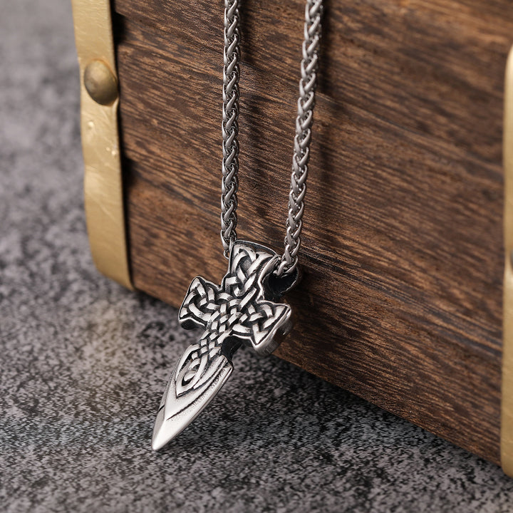 WorldNorse Keltischer Knoten Schwert Halskette