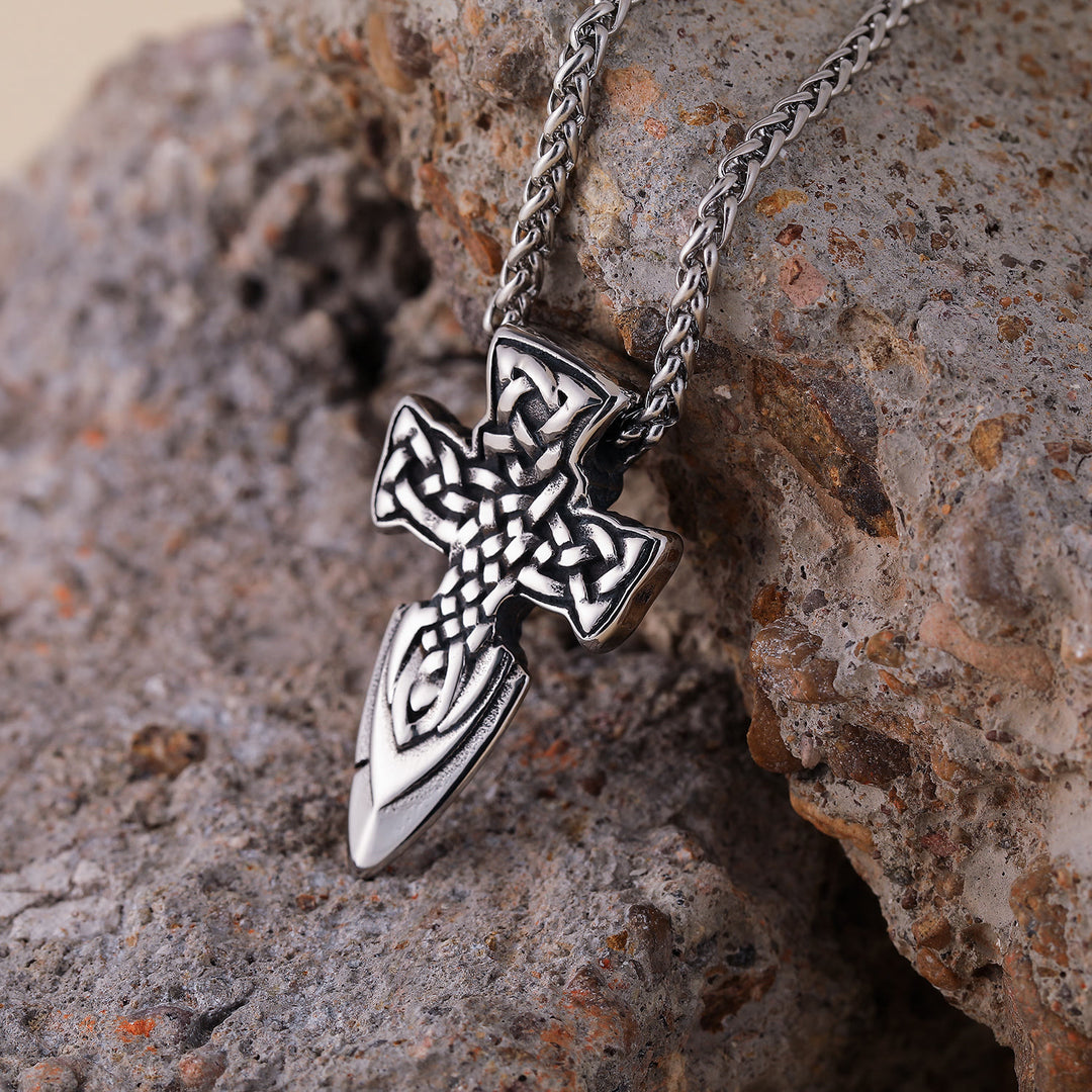 WorldNorse Keltischer Knoten Schwert Halskette