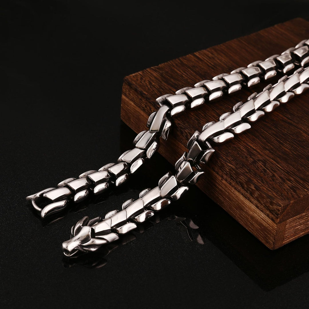 WorldNorse Nordischer Drache Punk Halskette