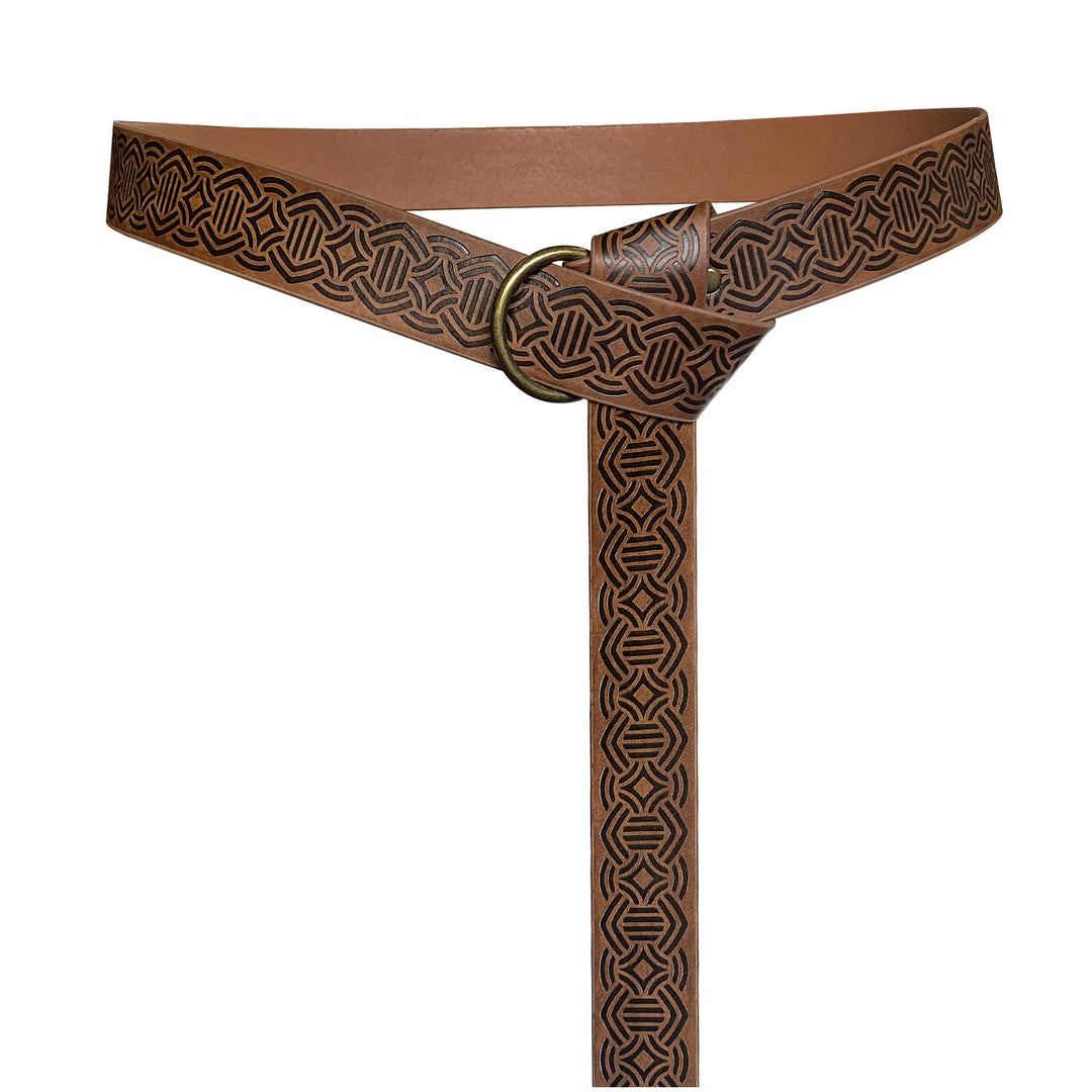 WorldNorse Vintage-Gürtel aus geprägtem Leder
