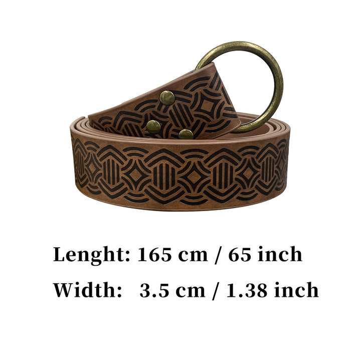 WorldNorse Vintage-Gürtel aus geprägtem Leder
