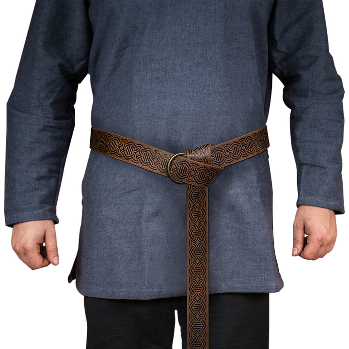 WorldNorse Vintage-Gürtel aus geprägtem Leder