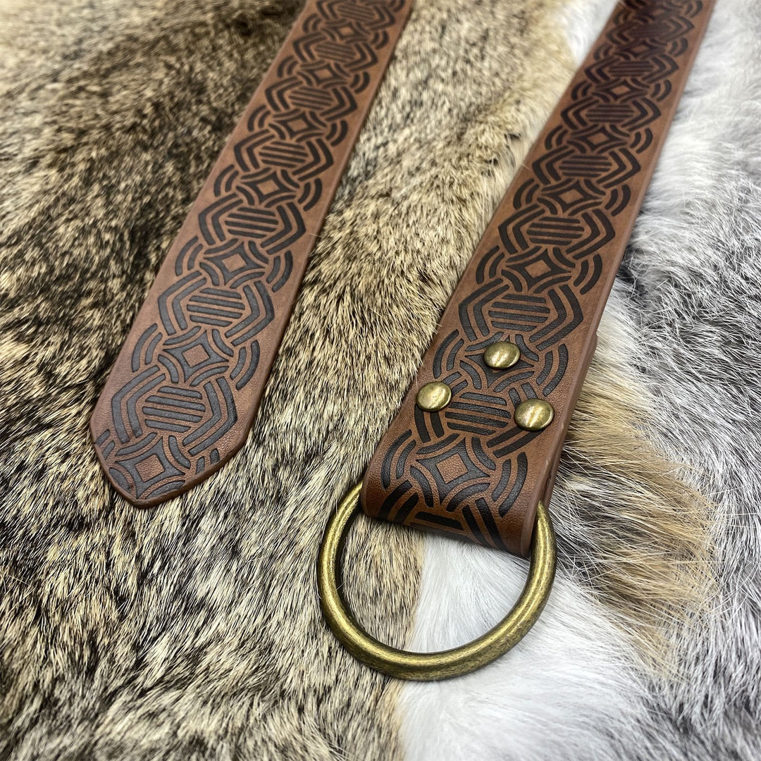 WorldNorse Vintage-Gürtel aus geprägtem Leder