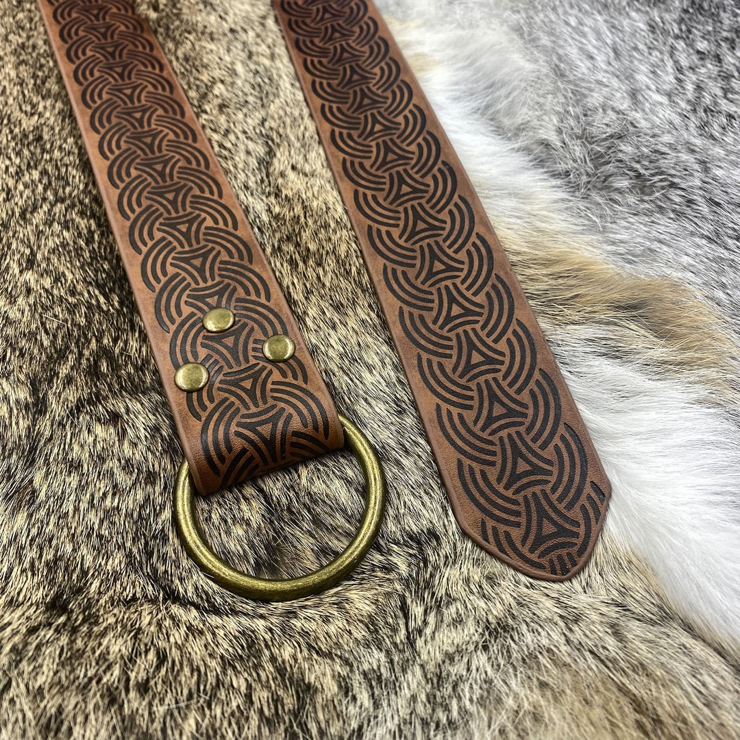 WorldNorse Vintage-Gürtel aus geprägtem Leder