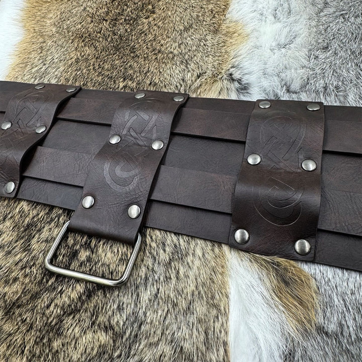 WorldNorse Mittelalterlicher keltischer Doppelbreiter Gürtel