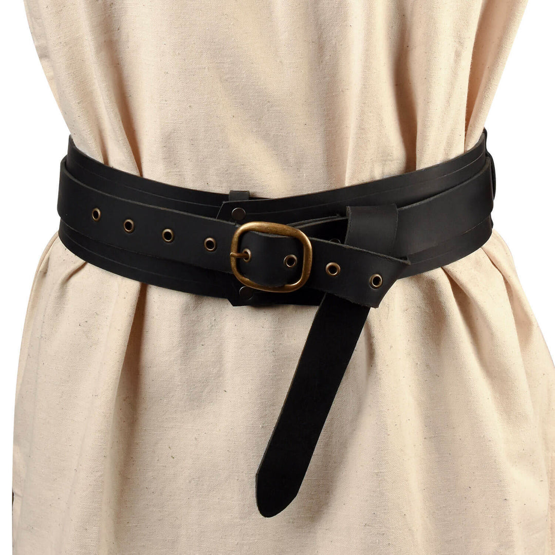 WorldNorse Taillengürtel für Abenteurer aus Leder - Schwarz - image 0