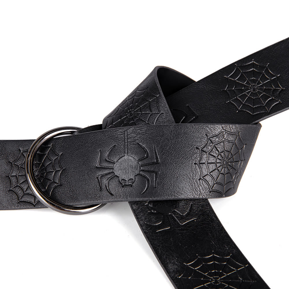 WorldNorse – Retro-Gürtel mit Spinnennetz-Prägung