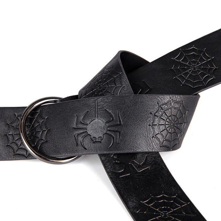 WorldNorse – Retro-Gürtel mit Spinnennetz-Prägung