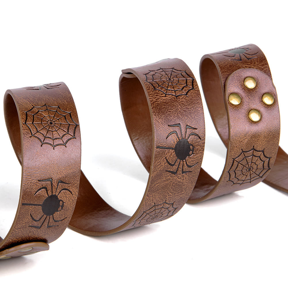 WorldNorse – Retro-Gürtel mit Spinnennetz-Prägung