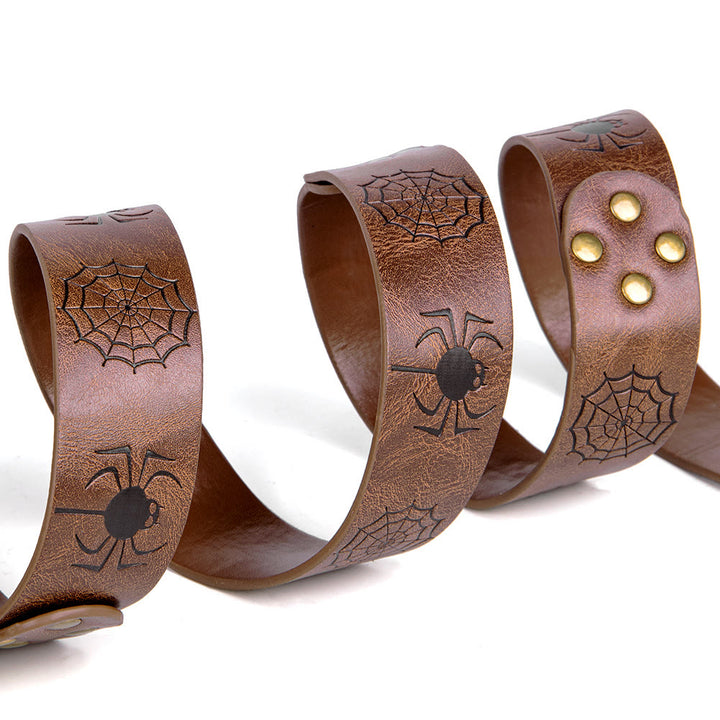 WorldNorse – Retro-Gürtel mit Spinnennetz-Prägung