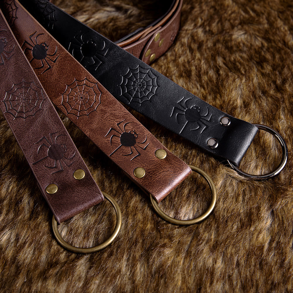 WorldNorse – Retro-Gürtel mit Spinnennetz-Prägung