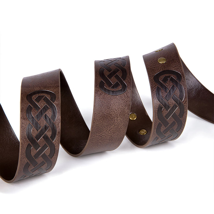 WorldNorse Mittelalterlicher Rittergürtel mit Keltischer Knoten