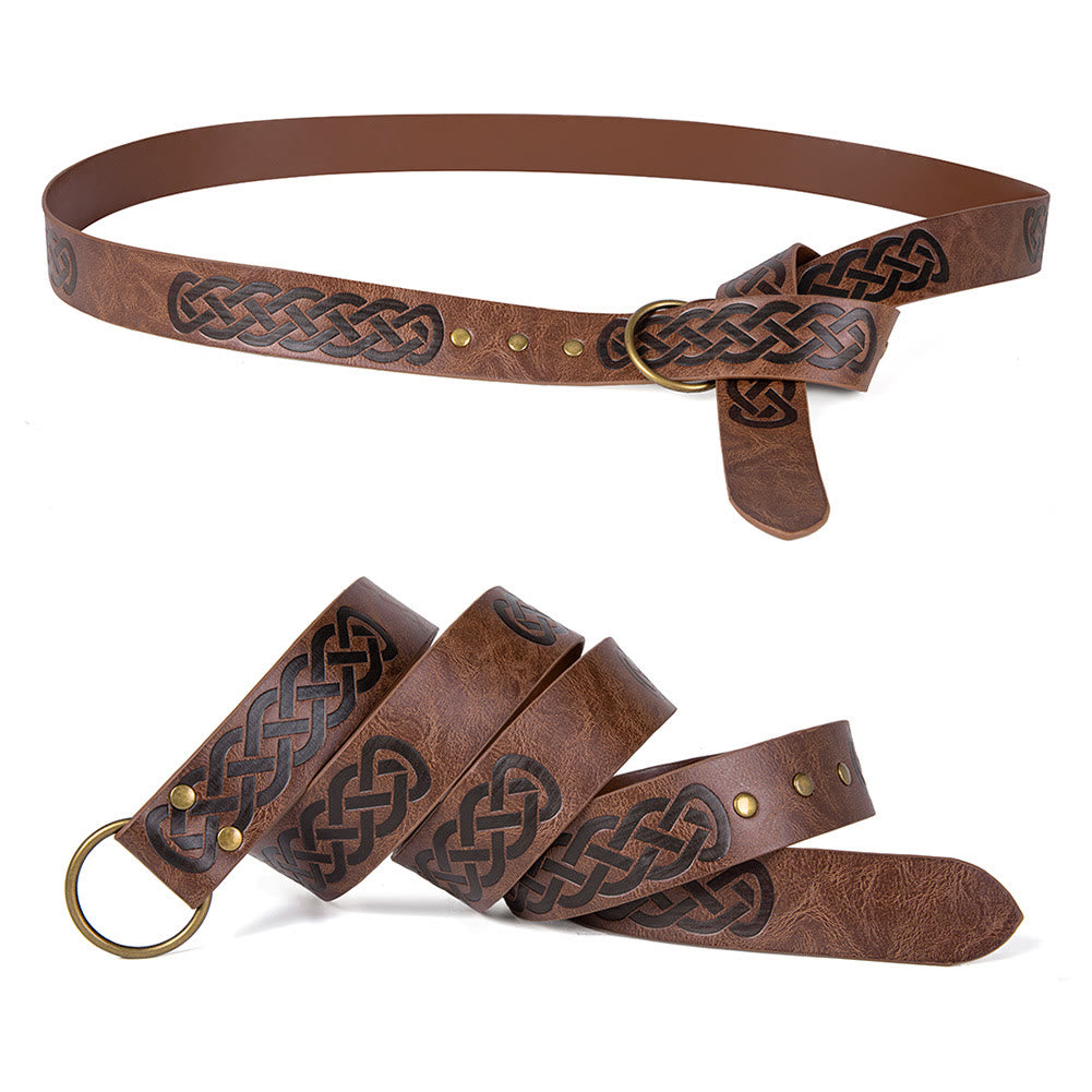 WorldNorse Mittelalterlicher Rittergürtel mit Keltischer Knoten