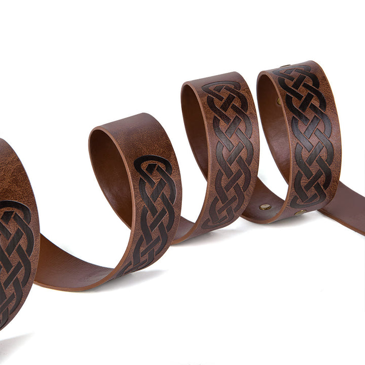 WorldNorse Mittelalterlicher Rittergürtel mit Keltischer Knoten