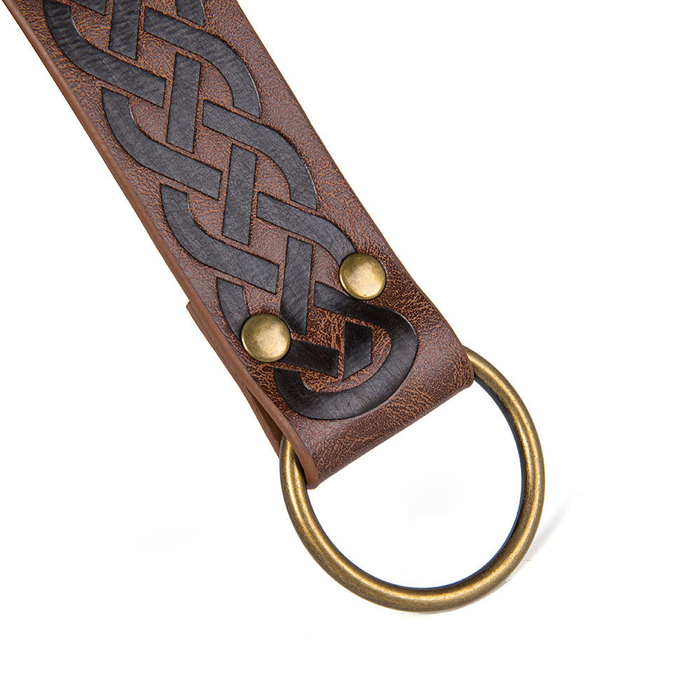WorldNorse Mittelalterlicher Rittergürtel mit Keltischer Knoten