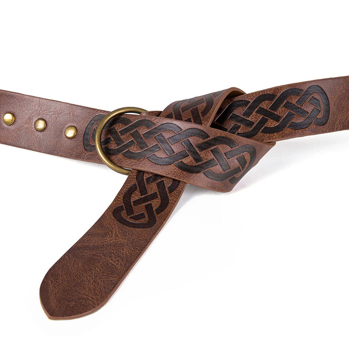 WorldNorse Mittelalterlicher Rittergürtel mit Keltischer Knoten