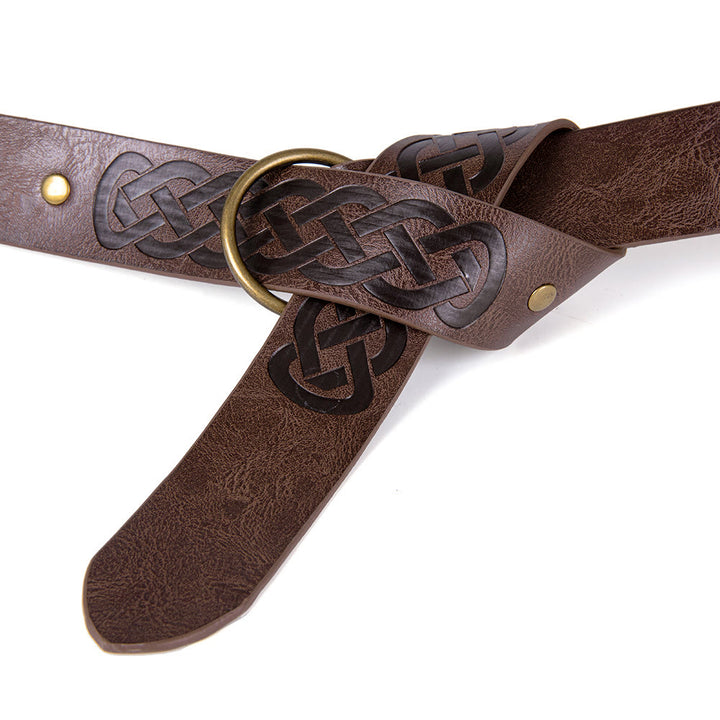 WorldNorse Mittelalterlicher Rittergürtel mit Keltischer Knoten