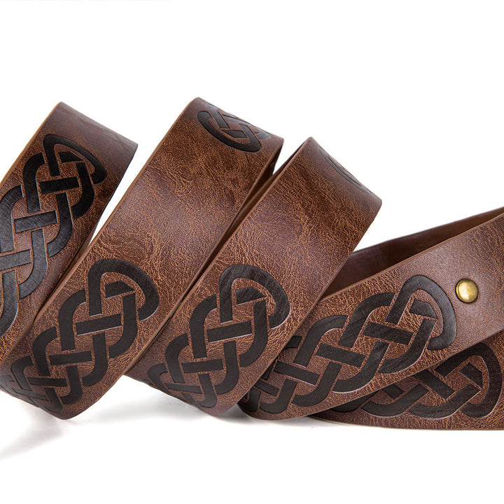 WorldNorse Mittelalterlicher Rittergürtel mit Keltischer Knoten