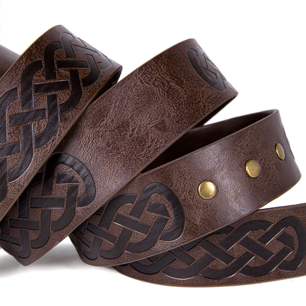 WorldNorse Mittelalterlicher Rittergürtel mit Keltischer Knoten
