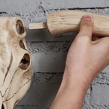 WorldNorse Tierkopf Long Horn Totenkopf Wanddekoration