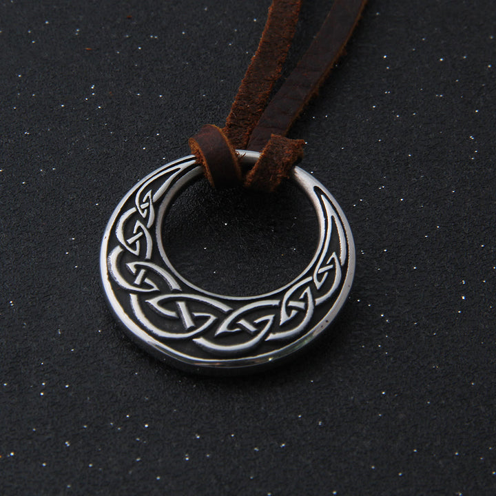 WorldNorse Keltischer Knoten Mondförmige Halskette