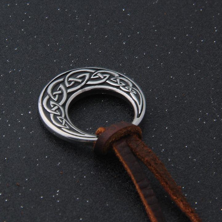 WorldNorse Keltischer Knoten Mondförmige Halskette