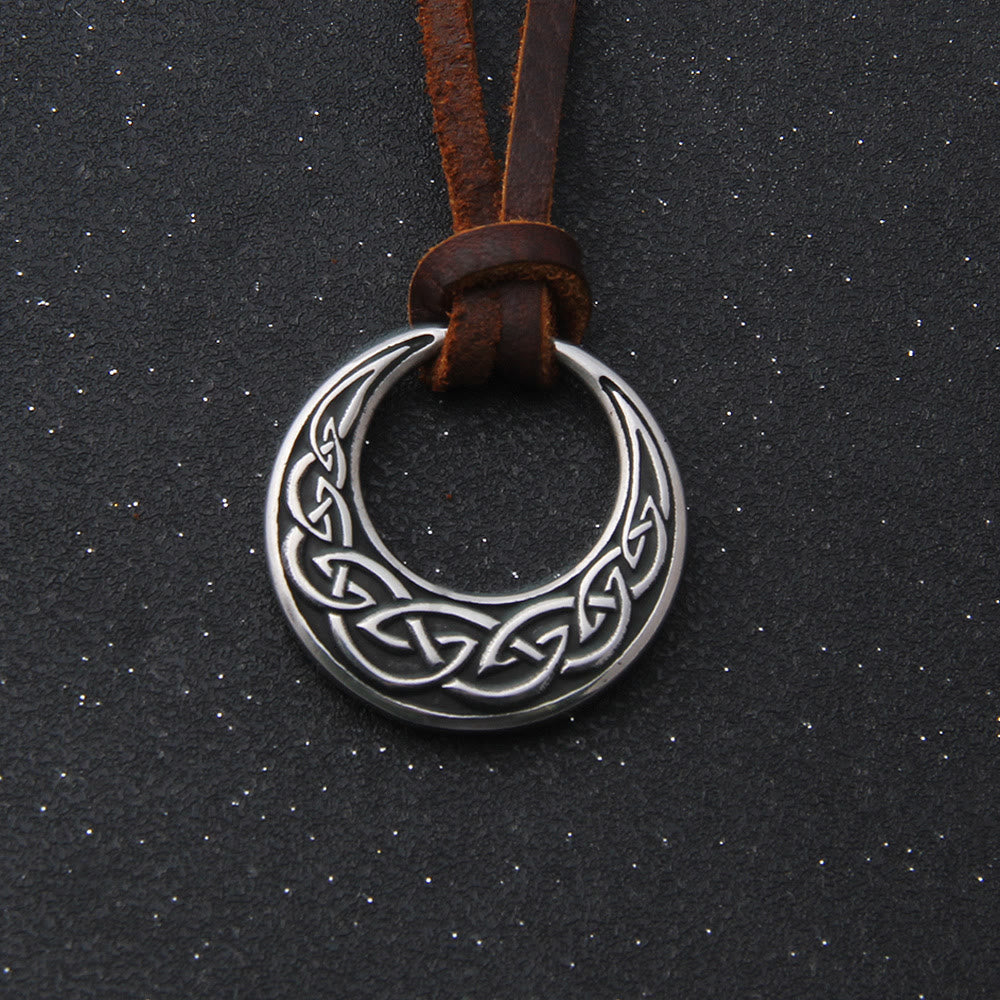 WorldNorse Keltischer Knoten Mondförmige Halskette