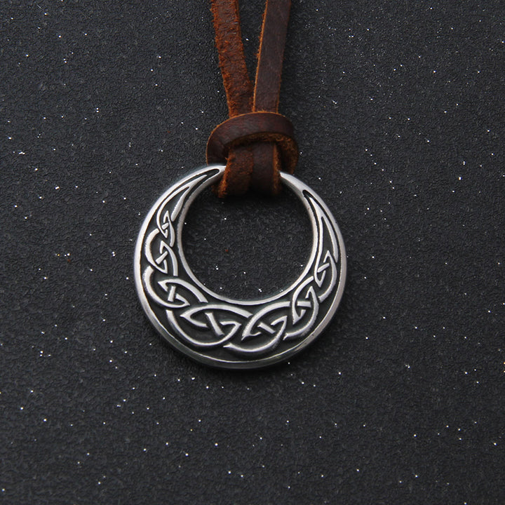 WorldNorse Keltischer Knoten Mondförmige Halskette