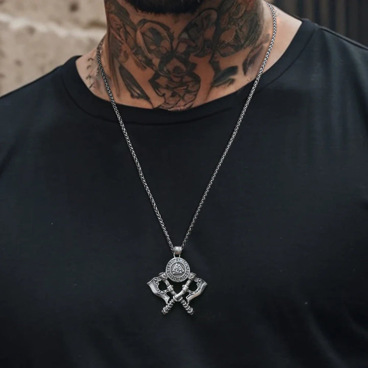 WorldNorse Wikinger Axt und Valknut Rune