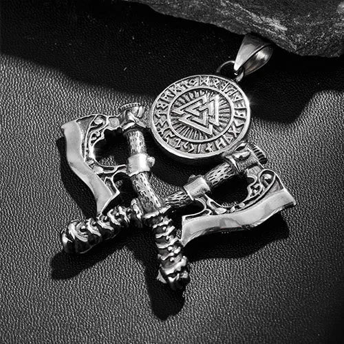 WorldNorse Wikinger Axt und Valknut Rune