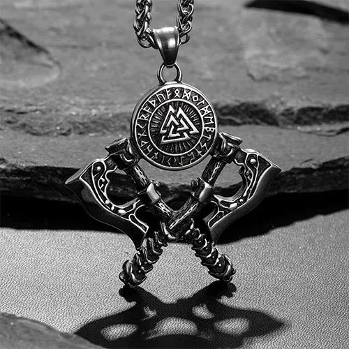 WorldNorse Wikinger Axt und Valknut Rune