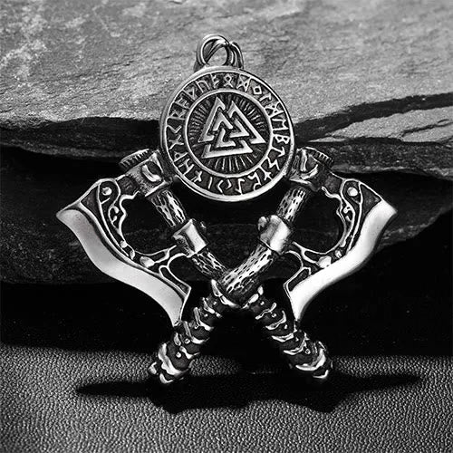 WorldNorse Wikinger Axt und Valknut Rune