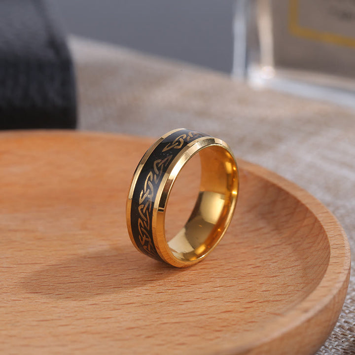 WorldNorse Wikinger- Triquetra -Ring aus Edelstahl
