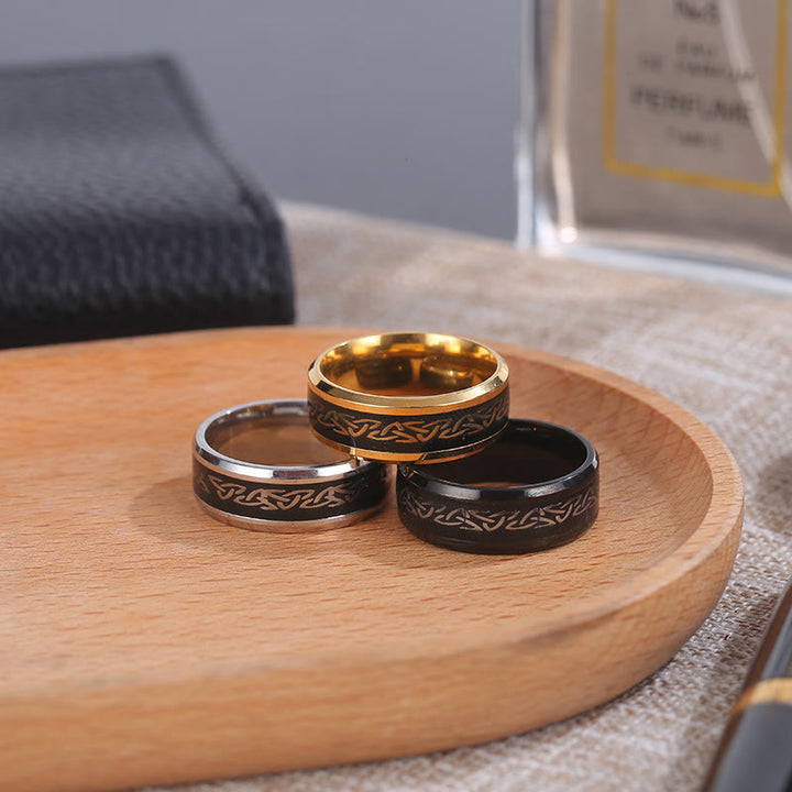WorldNorse Wikinger- Triquetra -Ring aus Edelstahl