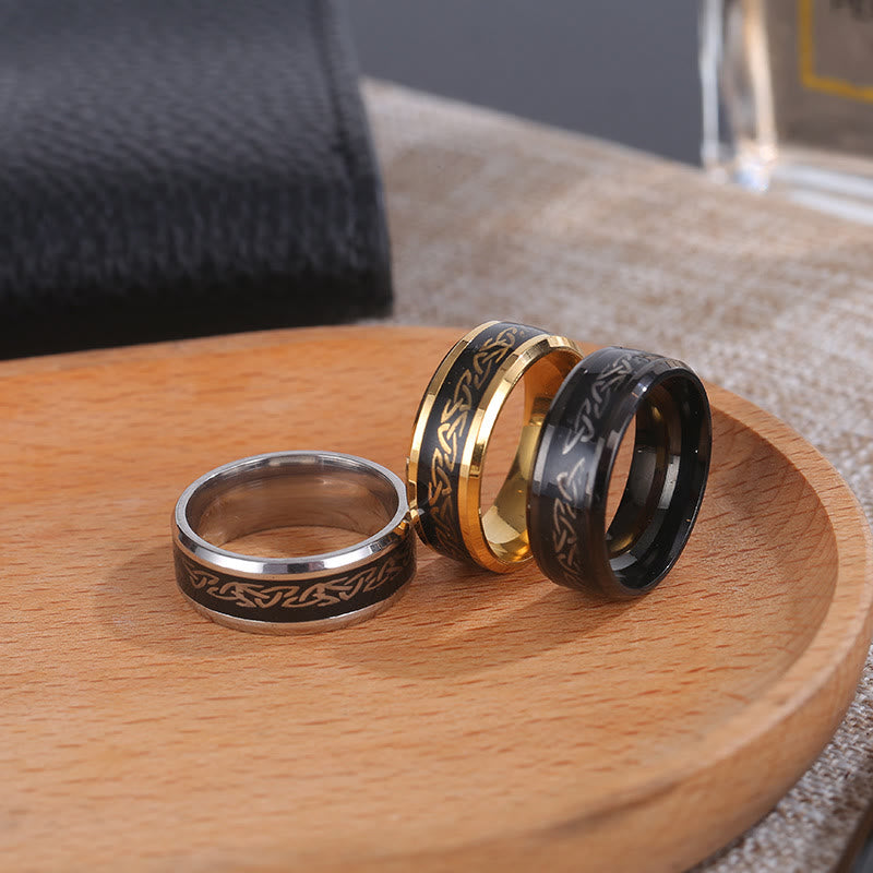 WorldNorse Wikinger- Triquetra -Ring aus Edelstahl