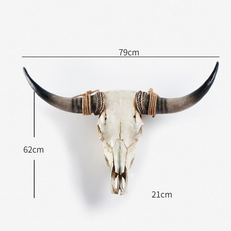 WorldNorse Long Horn Kuhschädel Wanddekoration