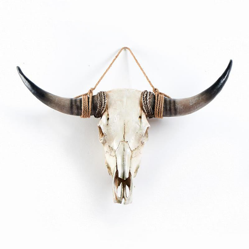 WorldNorse Long Horn Kuhschädel Wanddekoration - Braunes Horn - Integriert - image 9