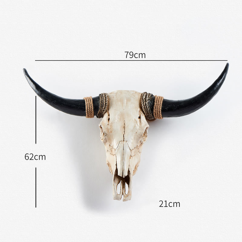 WorldNorse Long Horn Kuhschädel Wanddekoration