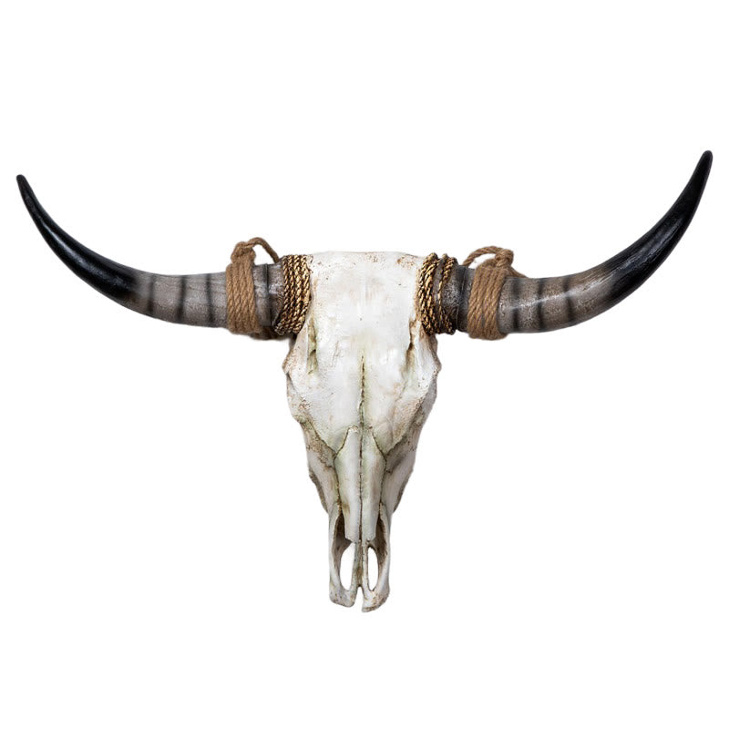 WorldNorse Long Horn Kuhschädel Wanddekoration