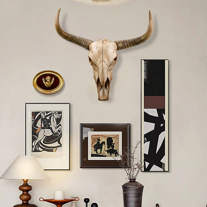 WorldNorse Longhorn Yak Totenkopf Wanddekoration