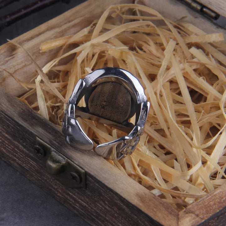 WorldNordischer Wikinger-Ring „Helm der Ehrfurcht“