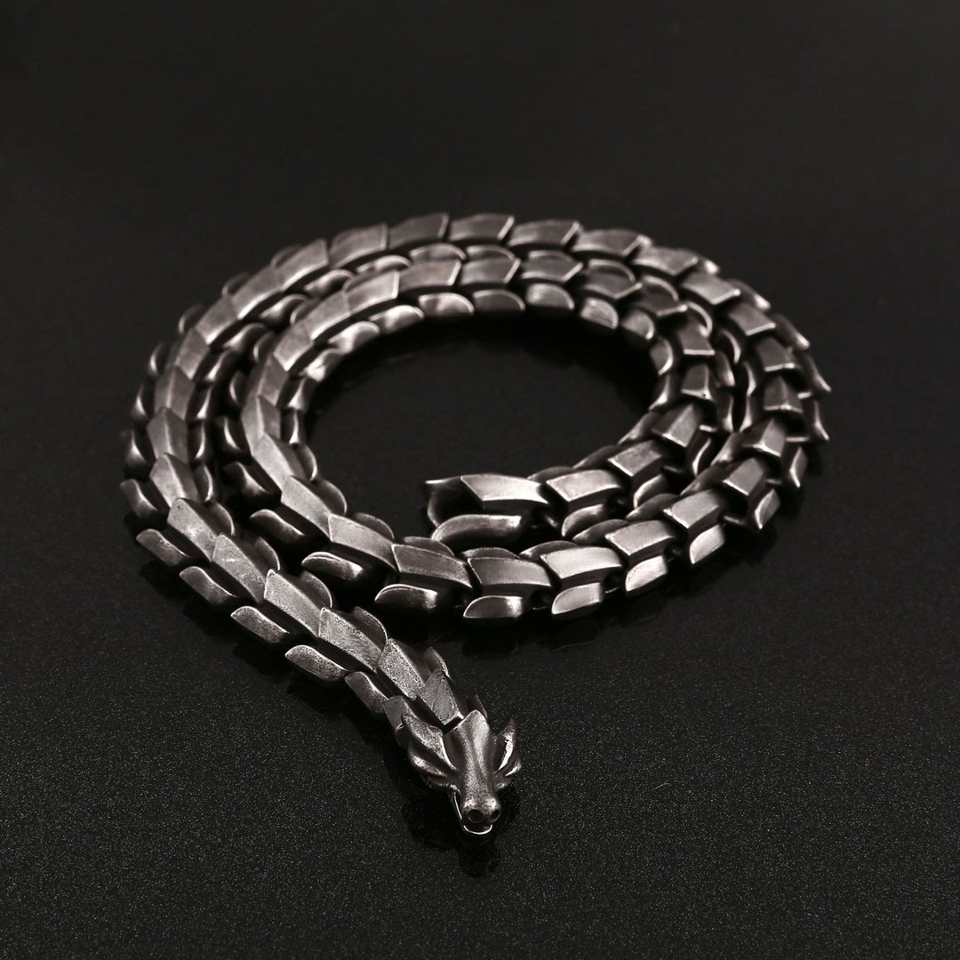WorldNorse Nordischer Drache Punk Halskette