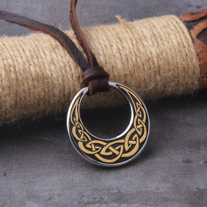 WorldNorse Keltischer Knoten Mondförmige Halskette