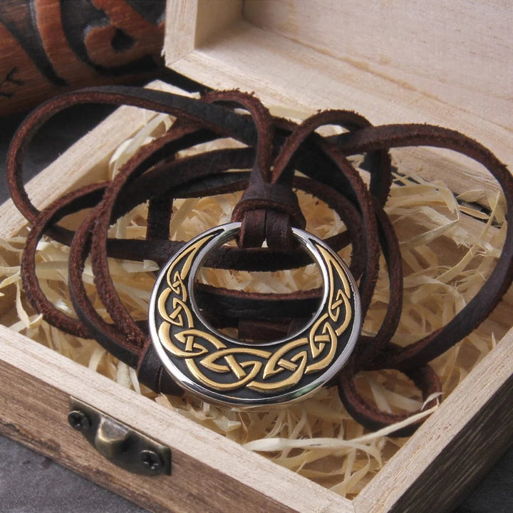 WorldNorse Keltischer Knoten Mondförmige Halskette