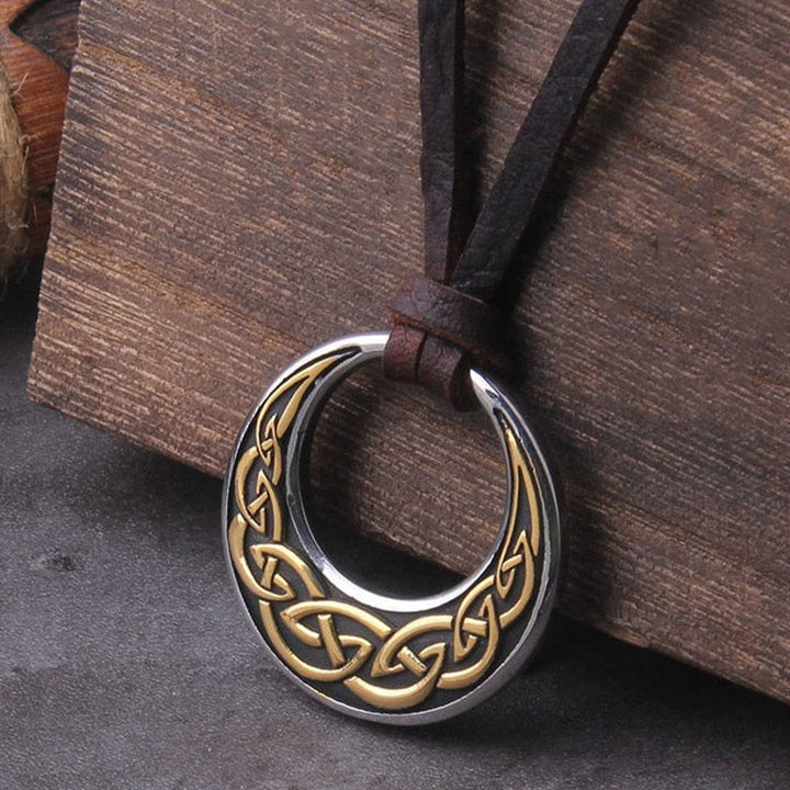 WorldNorse Keltischer Knoten Mondförmige Halskette